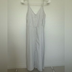 Abercrombie & Fitch White Striped MIDI Dress